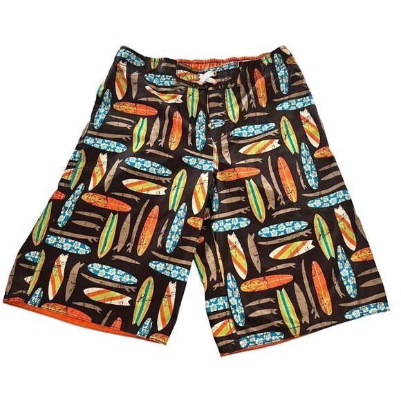Mossimo Mens‎ Surfboard Print Broad Shorts Surfing Size XL 16/18 - Picture 1 of 6